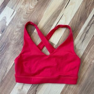 Lululemon Athletica Red Cross-Back Sports Bra